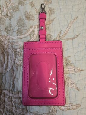 BEIS Hot Pink ID Card Holder with Swivel Clip